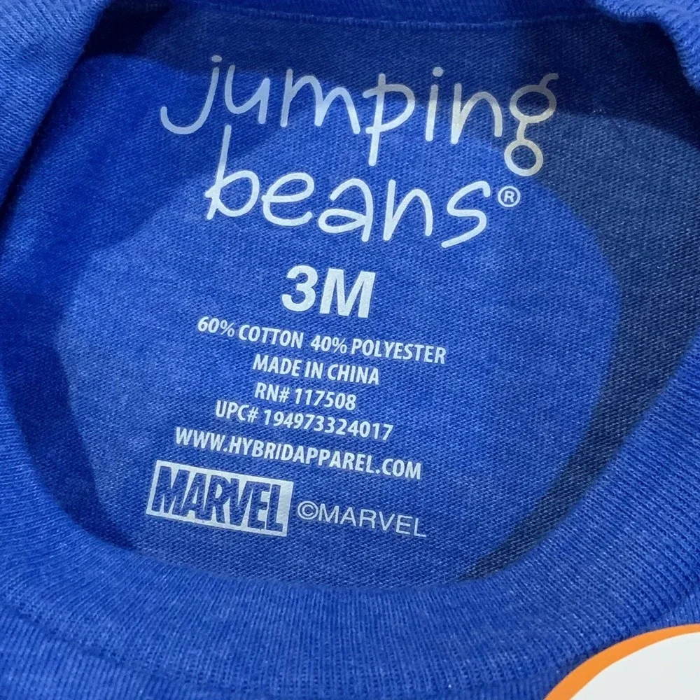 Jumping Beans Boys Marvel Super Heroes Graphic Tee 3 Month New with Tags Blue